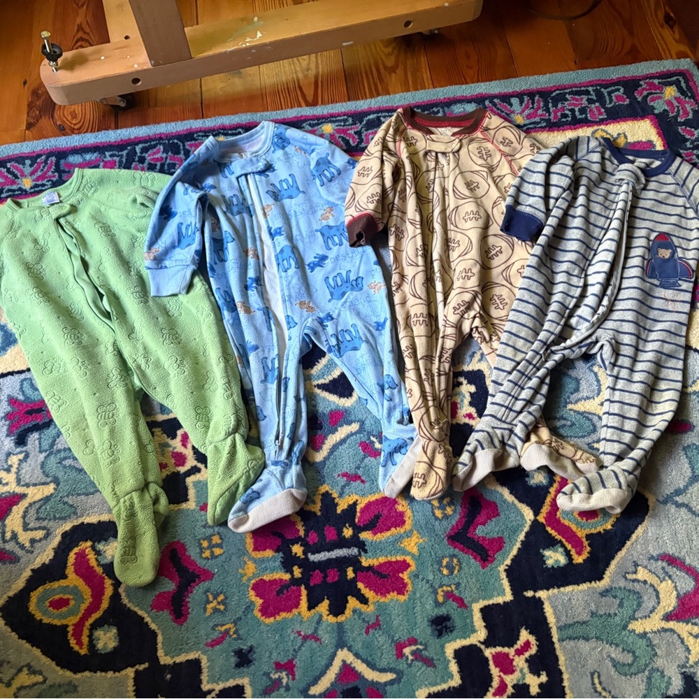 Carter's Baby 12 months Footed Pajama Bundle lot fleece one piece set Place